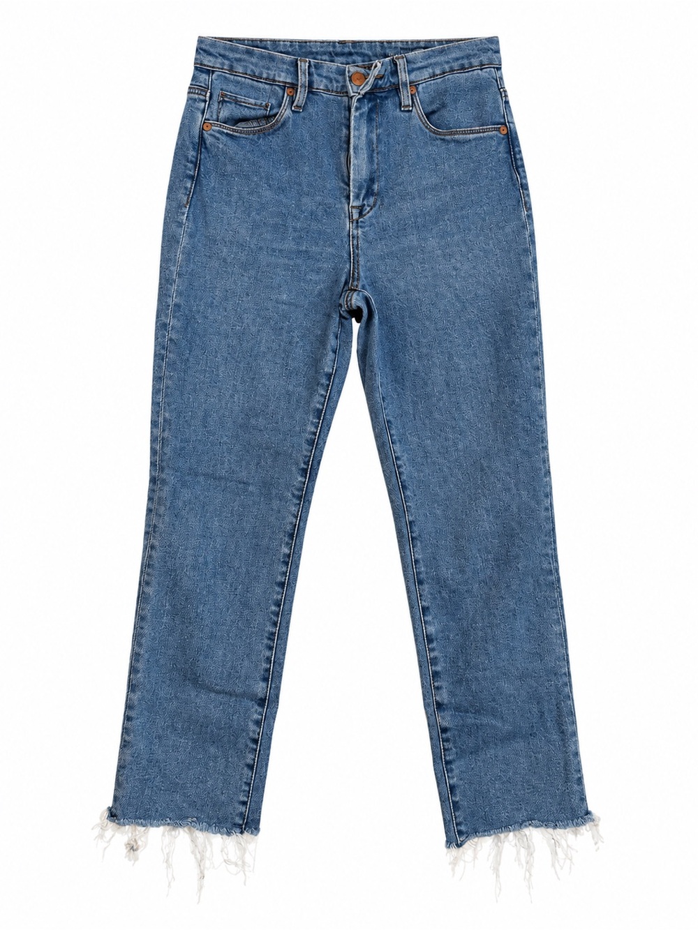BLANKNYC The Madison Crop Jeans Size 28 Blue Raw Hem